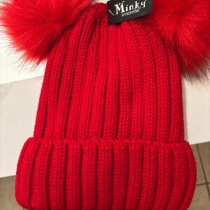 Red Pom-Pom Beanie